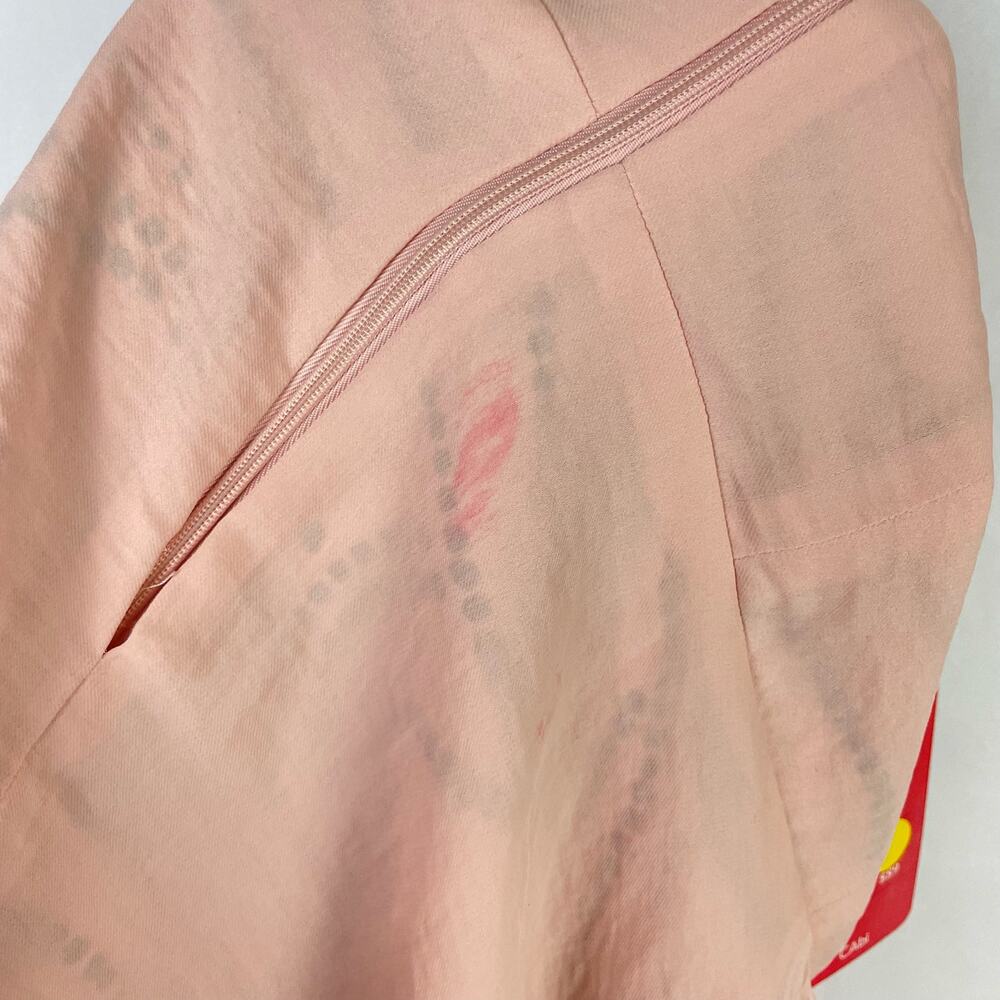 Cabi #273 Sophia Cami NWT Blush Pink & Gray Print Wrap Bust Peplum Tank Blouse - Picture 6 of 11